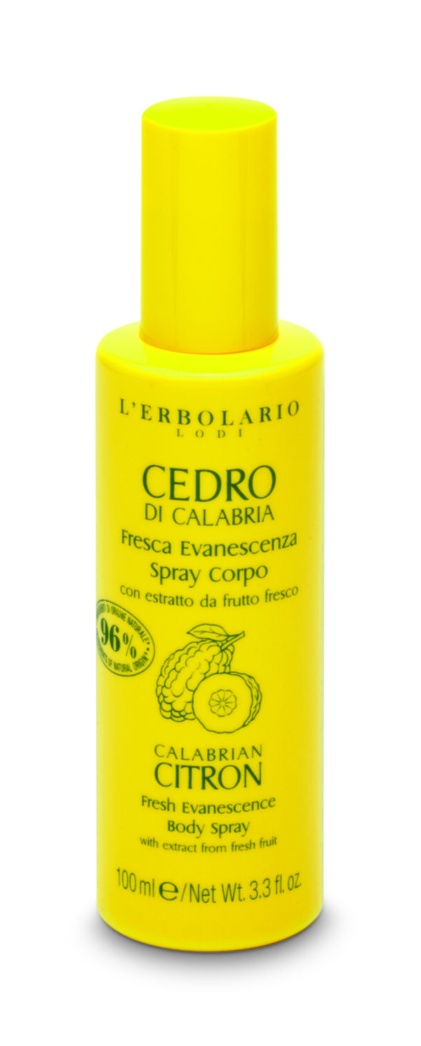 L'Erbolario Cedro di Calabria Fresca Evanescenza Spray Corpo 100ml