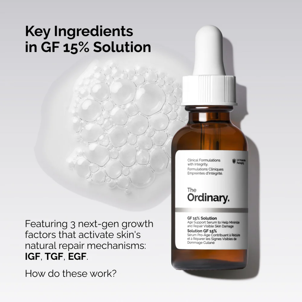 The Ordinary GF Solution 15% Αντιγηραντικός Ορός Προσώπου, 30ml 2 gf2
